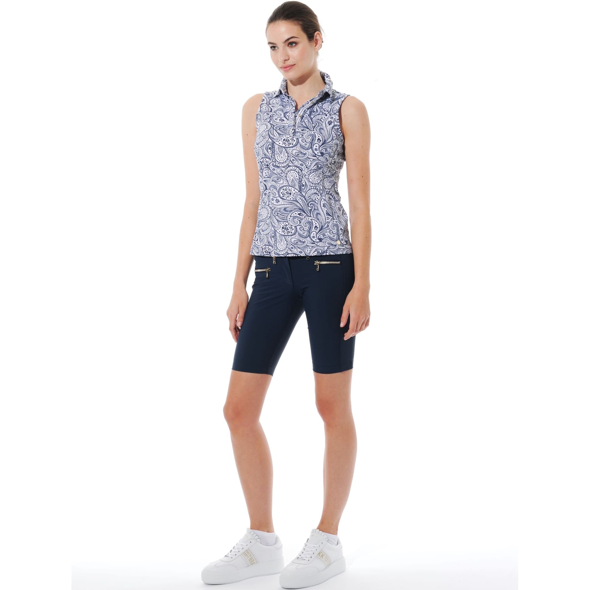 MDC Sportwear W Polo SL Merlyn Print Paisley Damskie
