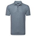 Footjoy Floral Sketch Print Lisle Polo Herren