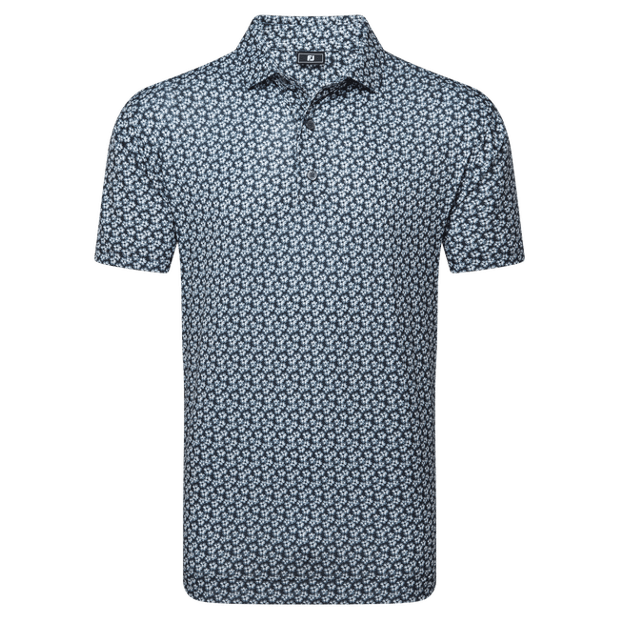 Footjoy Floral Sketch Print Lisle Polo Herren