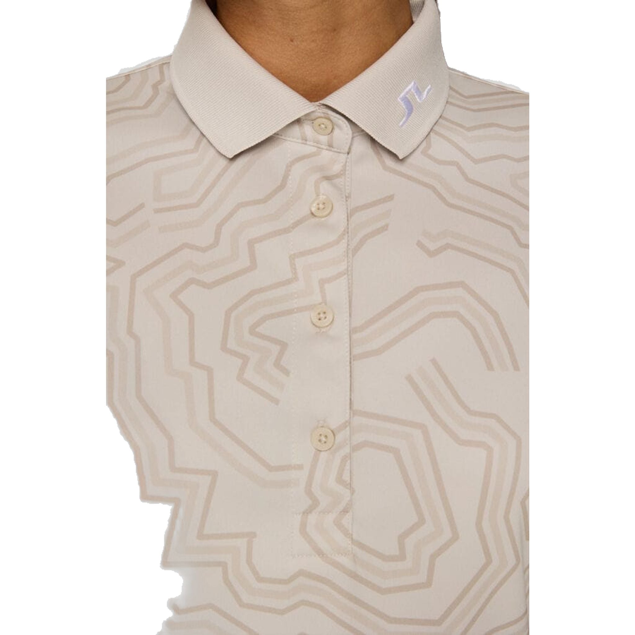 J. Lindeberg Tour Tech Print Polo Damen