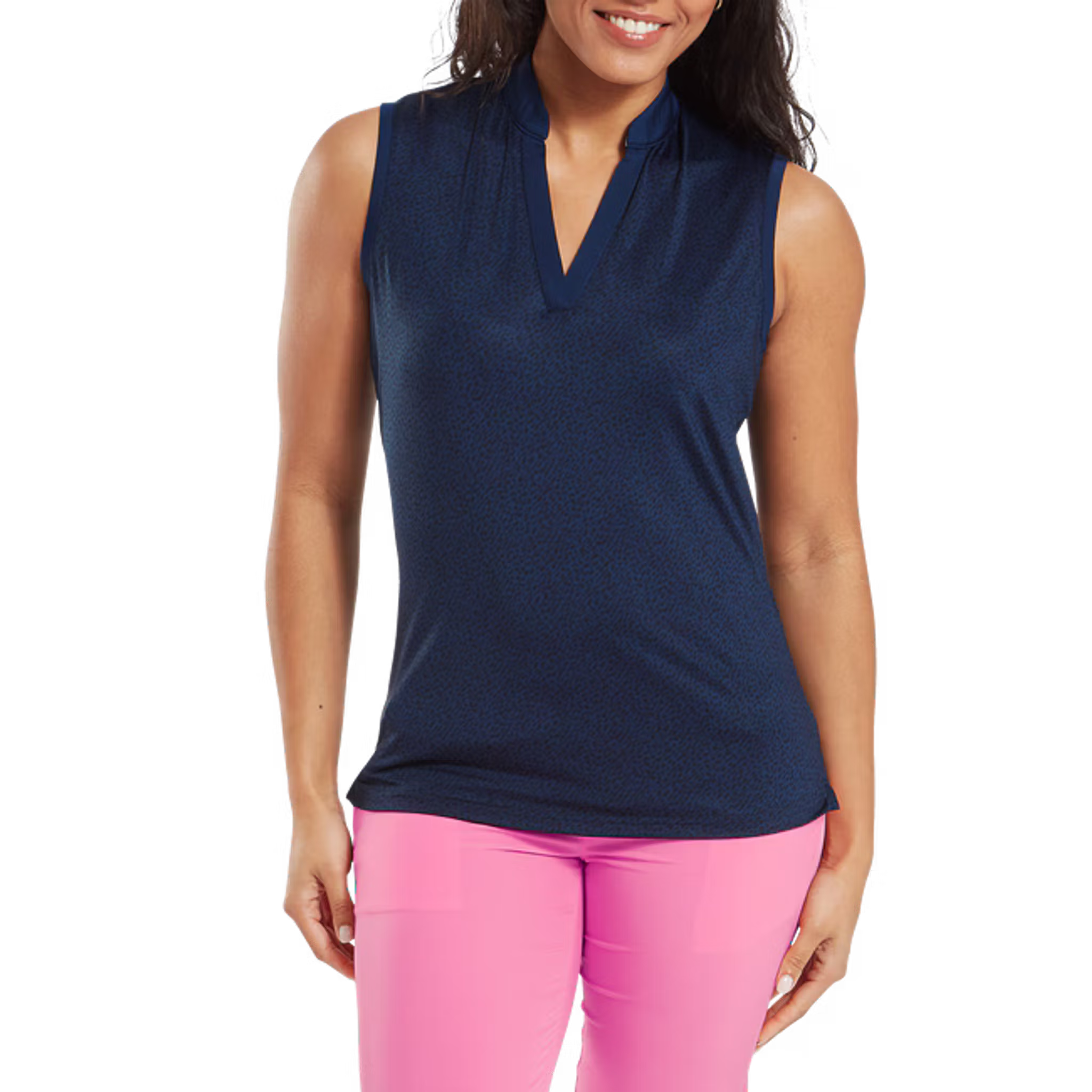 Footjoy Animal Print Sleeveless Lisle Polo