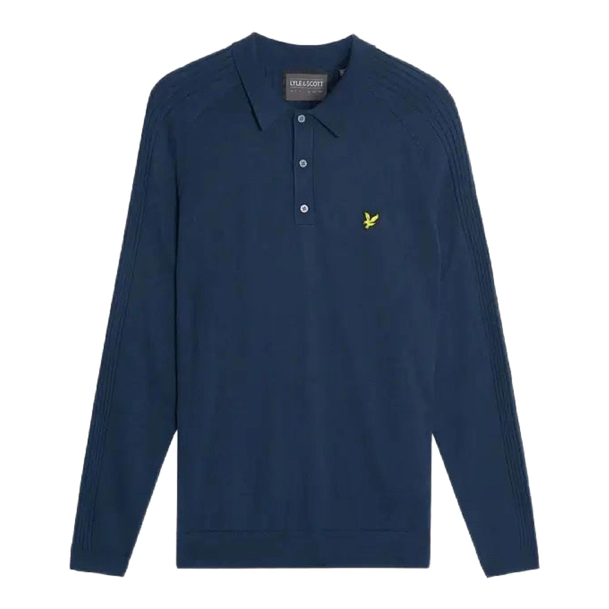 Męska dzianinowa koszulka polo Lyle & Scott z długim rękawem