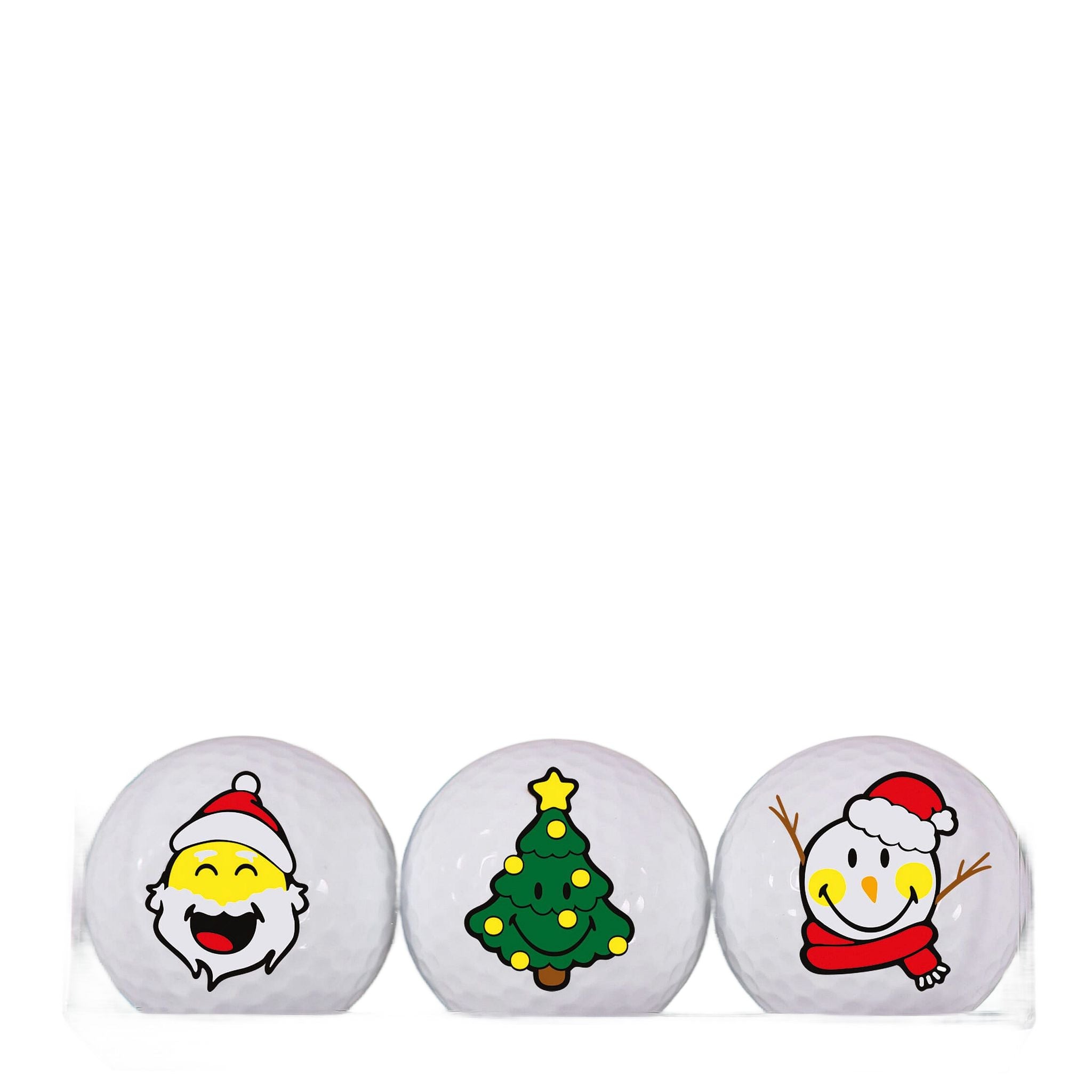 Sportiques Golfgeschenke Smiley X-Mas Golfbälle (3er Set)